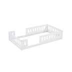 Modern Design Twin Size Wooden Platform Bed with Guardrail for Bedroom