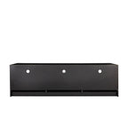 Black 70 TV Stand with Open Storage & Drawers for Living Room