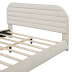 Queen Velvet Upholstered Bed with Adjustable Back