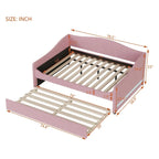 Full Teddy Fleece Daybed with Trundle and LED Lights