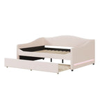 Full Teddy Fleece Daybed with Trundle and LED Lights