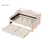 Full Teddy Fleece Daybed with Trundle and LED Lights