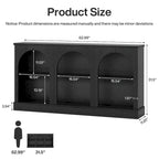 63-Inch Farmhouse Console Table with 3 Tier Storage for Entryway, Living Room - 11.81D x 62.99W x 31.5H