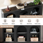 63-Inch Farmhouse Console Table with 3 Tier Storage for Entryway, Living Room - 11.81D x 62.99W x 31.5H