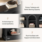 63-Inch Farmhouse Console Table with 3 Tier Storage for Entryway, Living Room - 11.81D x 62.99W x 31.5H