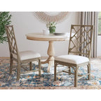 Natural Rattan Handmade Chippendale Cushioned Dining Chairs by East at Main