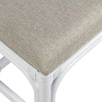 Natural Rattan Handmade Chippendale Cushioned Dining Chairs by East at Main