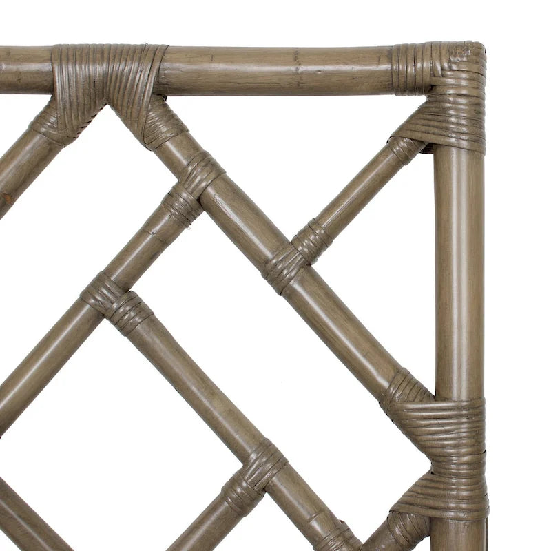 Natural Rattan Handmade Chippendale Cushioned Dining Chairs by East at Main