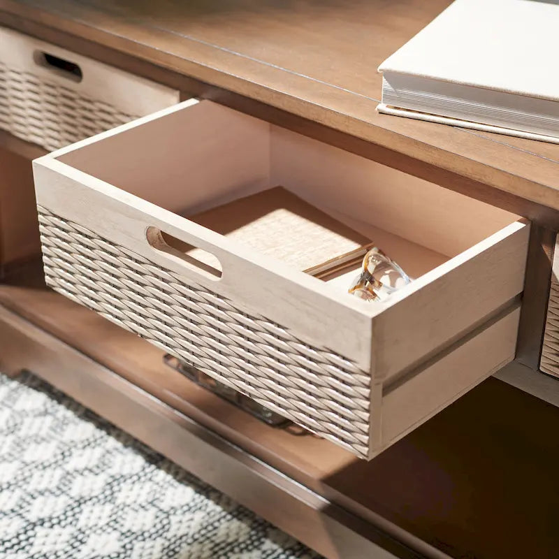 SAFAVIEH Salime 3-Drawer Bottom Shelf Storage Bench - 47.3 W x 15 L x 19 H - 47Wx15Dx19H