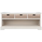 SAFAVIEH Salime 3-Drawer Bottom Shelf Storage Bench - 47.3 W x 15 L x 19 H - 47Wx15Dx19H
