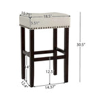 Lisette 30-inch Backless Leather Bar Stool (Set of 2) by Christopher Knight Home