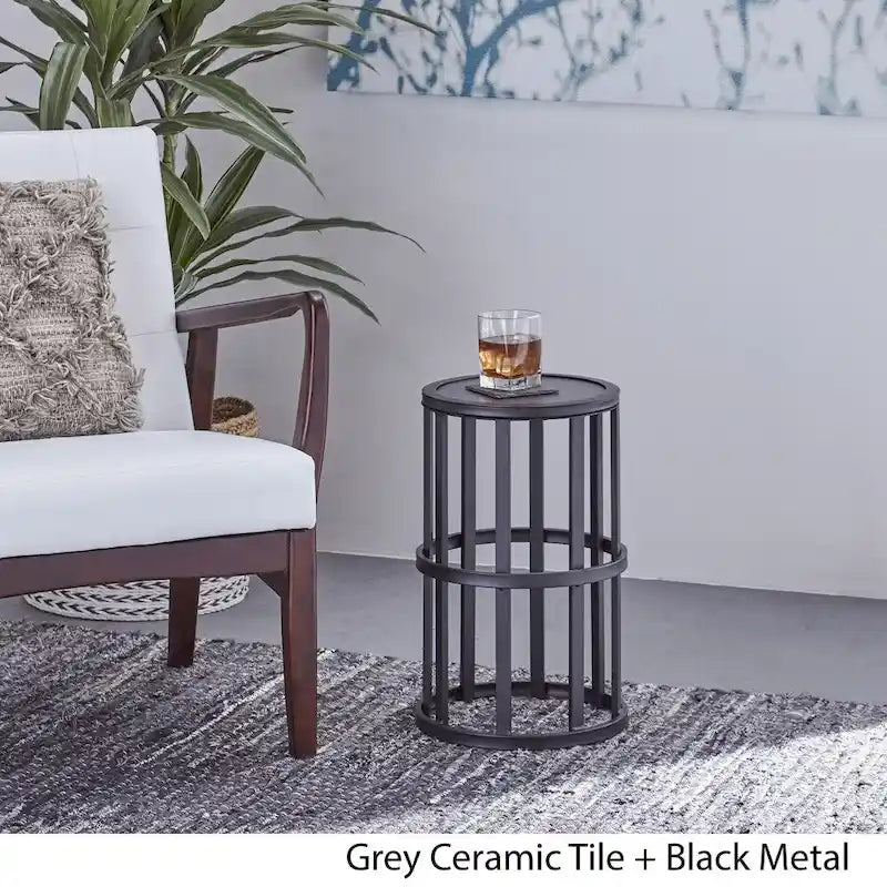 Aaleah Industrial 11-inch Side Table by Christopher Knight Home