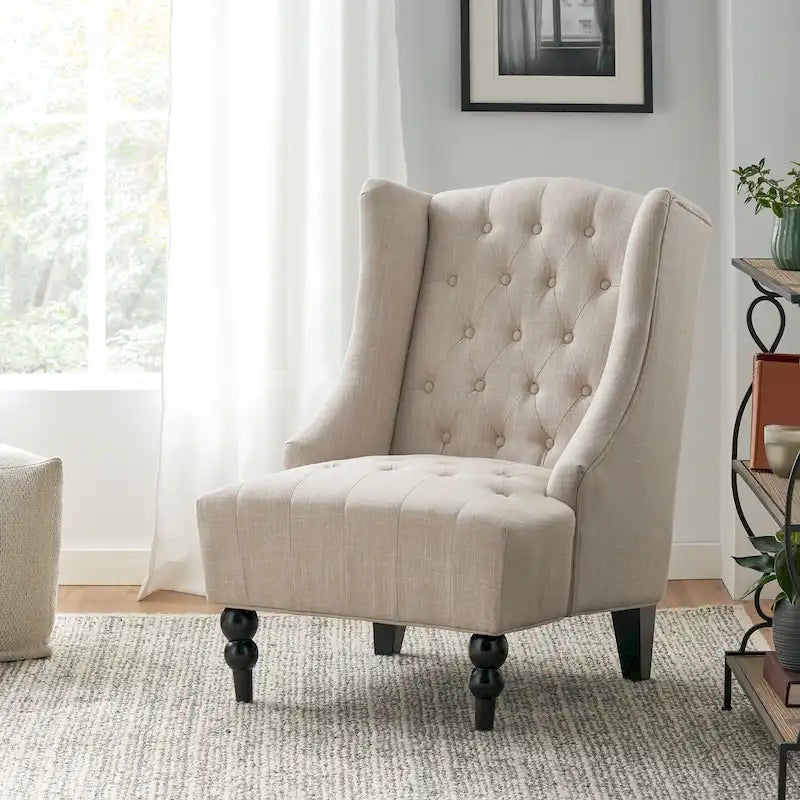 Christopher Knight Home Toddman Tufted High-Back Club Chair - 27.25 L x 33.75 W x 38.50 H