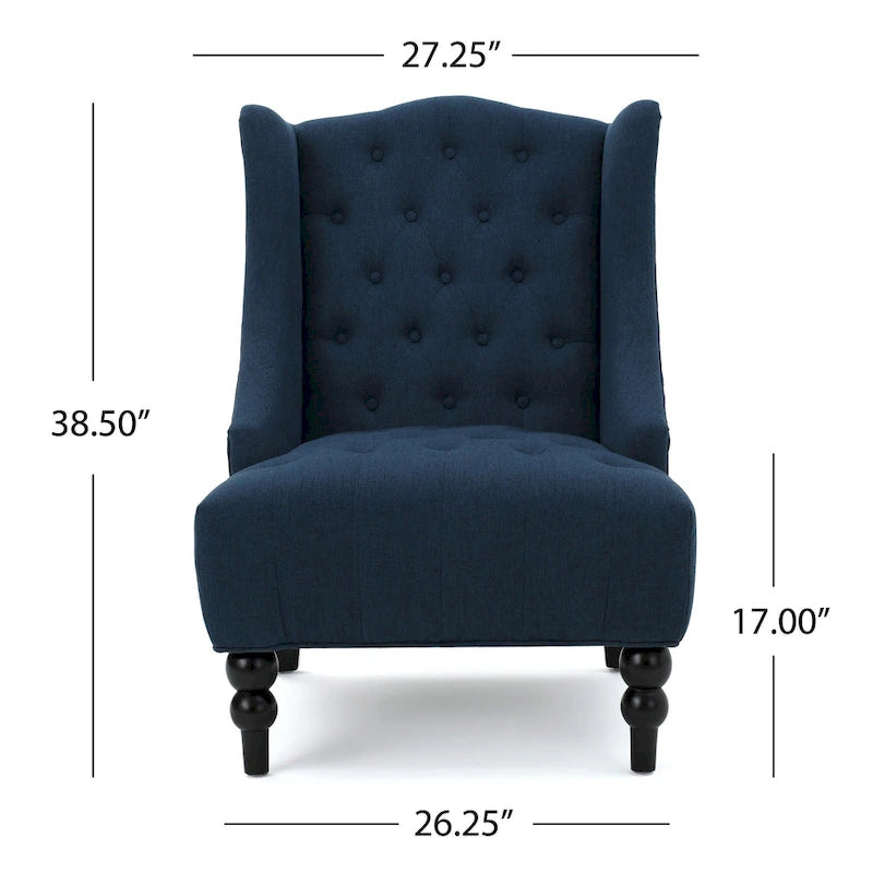Christopher Knight Home Toddman Tufted High-Back Club Chair - 27.25 L x 33.75 W x 38.50 H