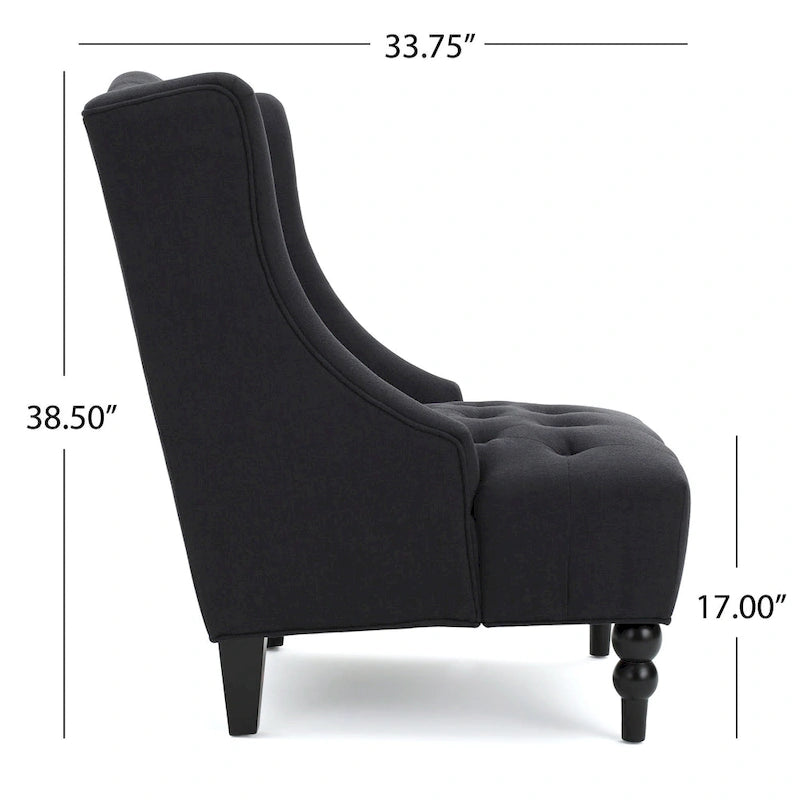 Christopher Knight Home Toddman Tufted High-Back Club Chair - 27.25 L x 33.75 W x 38.50 H