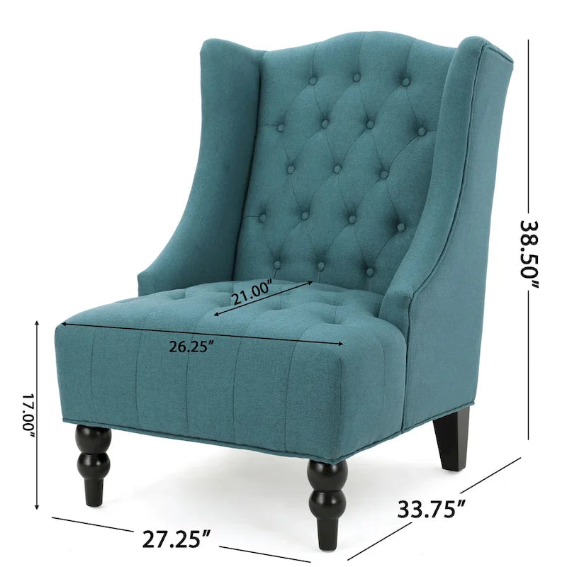 Christopher Knight Home Toddman Tufted High-Back Club Chair - 27.25 L x 33.75 W x 38.50 H