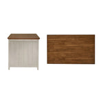 Ronda Two-Tone Antique Finish Extendable Kitchen Island with 3 Drawers