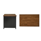 Ronda Two-Tone Antique Finish Extendable Kitchen Island with 3 Drawers