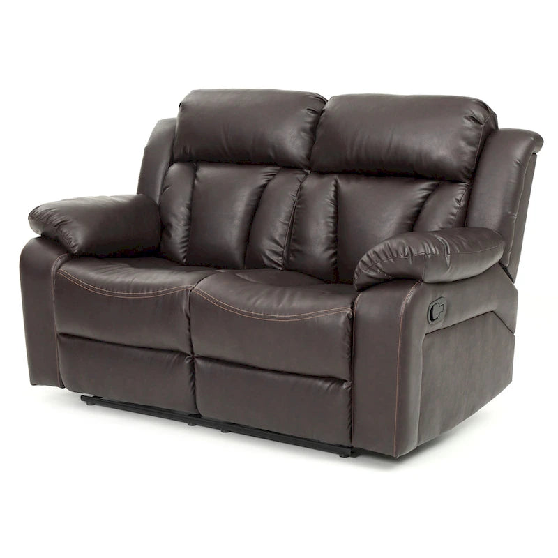 Daria Faux Leather Reclining Loveseat