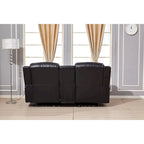 Betsy Furniture Bonded Leather Power Rclining 2-seat Loveseat with Console 8018