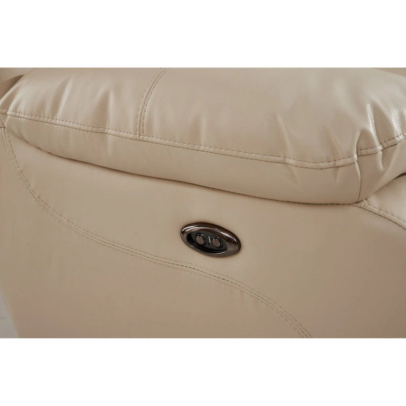 Betsy Furniture Bonded Leather Power Rclining 2-seat Loveseat with Console 8018