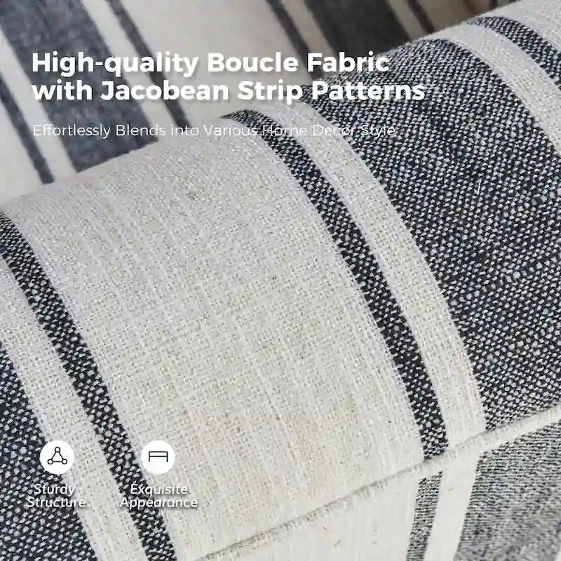 Pancy Traditional Swivel Armchair with Jacobean Strip Pattern by HOLALA HOME