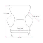 Eliana Modern Wingback Accent Chair