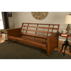 Somette Lexington Full-size Futon Set in Weathered Brown Finish with Mattress