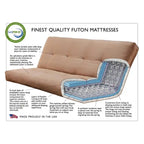 Somette Lexington Full-size Futon Set in Weathered Brown Finish with Mattress
