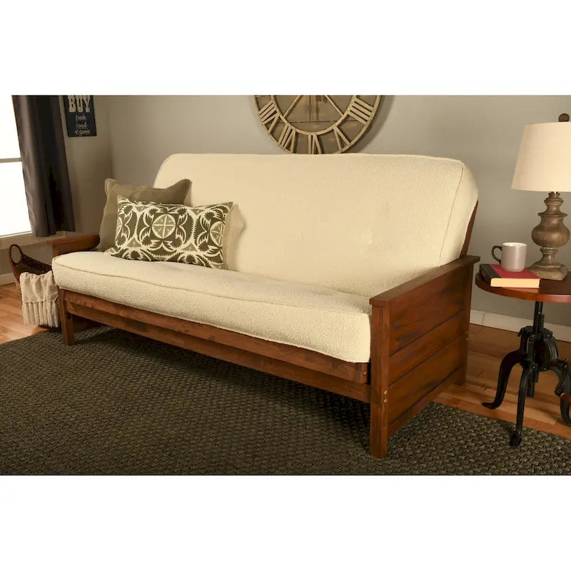Somette Lexington Full-size Futon Set in Weathered Brown Finish with Mattress