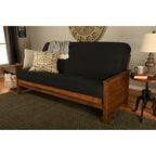 Somette Lexington Full-size Futon Set in Weathered Brown Finish with Mattress