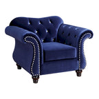 Tese Traditional Fabric Felt Button Tufted Armchair by Furniture of America