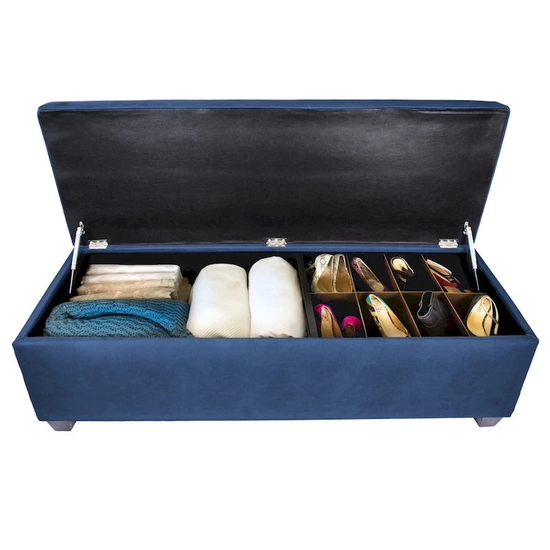 SOLE SECRET DUO 10 Button Linen & Shoe Storage Bench - OBSESSION