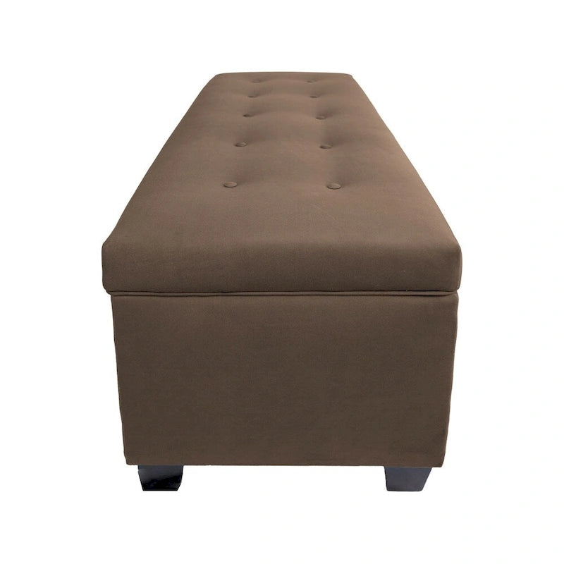 SOLE SECRET DUO 10 Button Linen & Shoe Storage Bench - OBSESSION