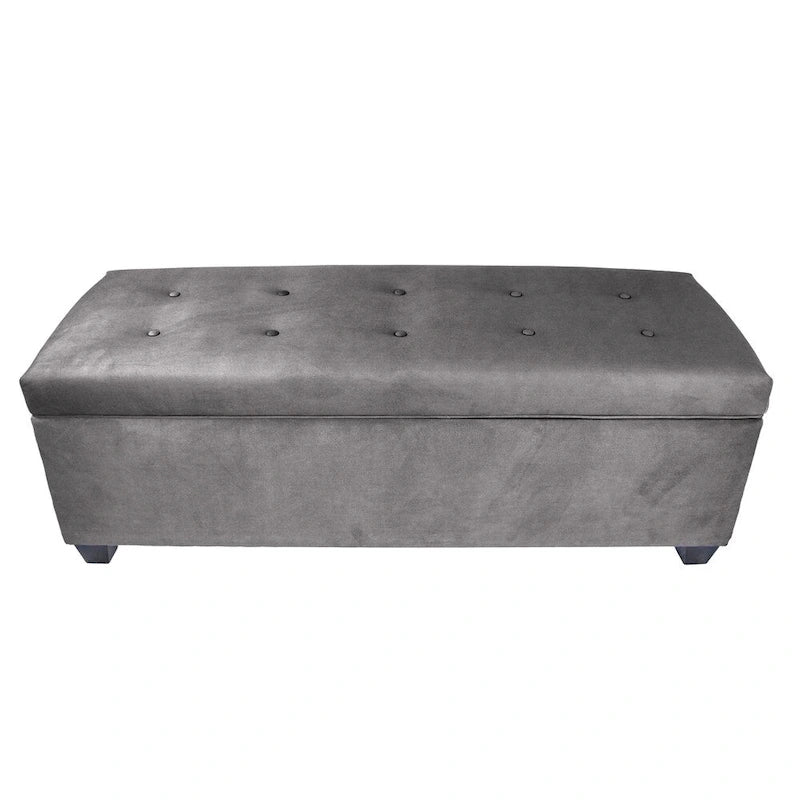 SOLE SECRET DUO 10 Button Linen & Shoe Storage Bench - OBSESSION