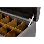 SOLE SECRET DUO 10 Button Linen & Shoe Storage Bench - OBSESSION