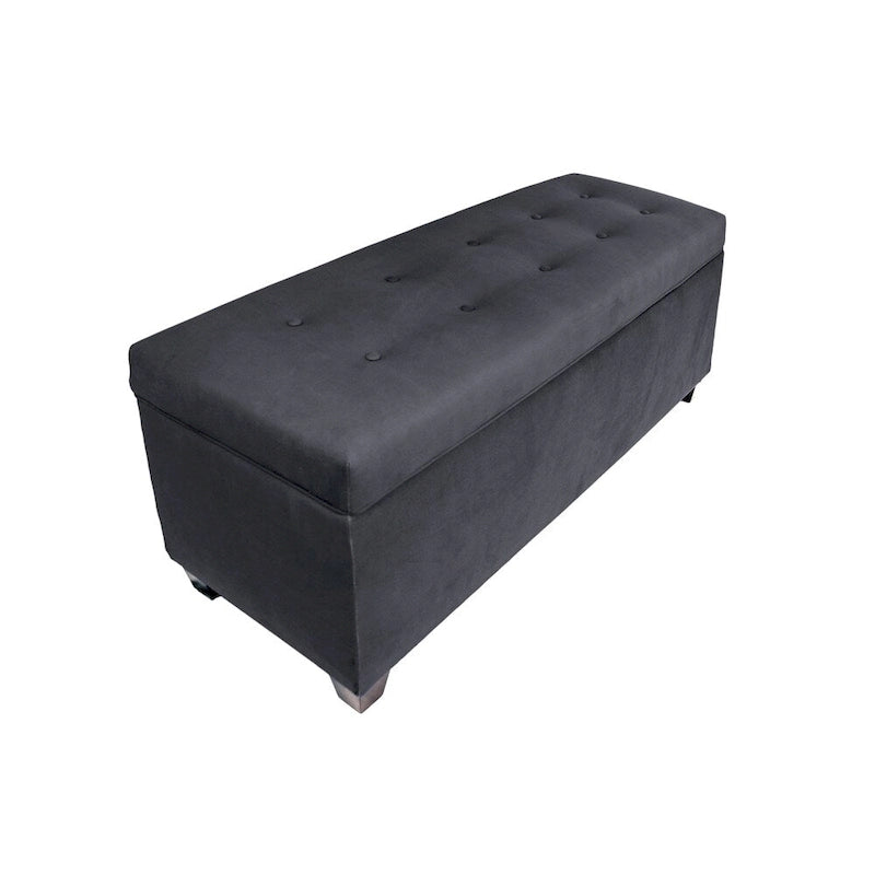 SOLE SECRET DUO 10 Button Linen & Shoe Storage Bench - OBSESSION