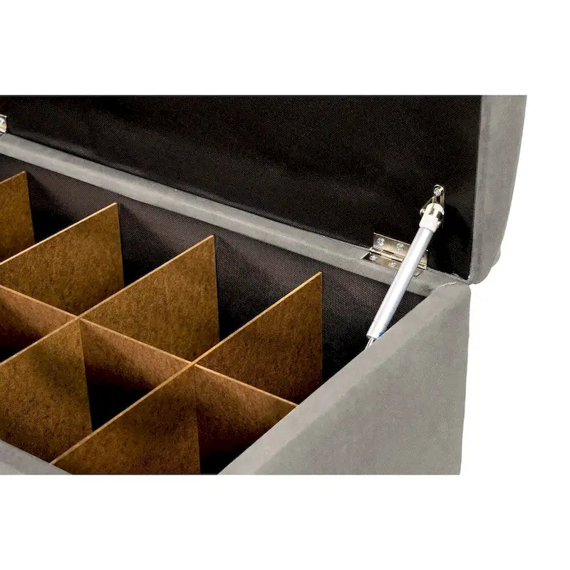 SOLE SECRET DUO 10 Button Linen & Shoe Storage Bench - OBSESSION