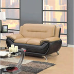 Sanuel 61.3 Faux Leather Pillow Top Arm Loveseat - N/A