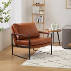 Art Leon Modern Faux Leather Accent Chairs Set of 2