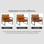 Art Leon Modern Faux Leather Accent Chairs Set of 2