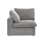 Modern V Shape Couches for Living Room, 6-Seats Modular Convertible Sectional Sofa Couch with Removable Cushion Covers