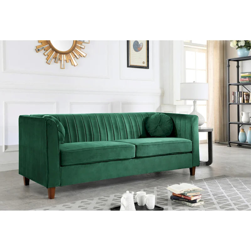 Arvilla Velvet Kitts Classic Chesterfield Sofa