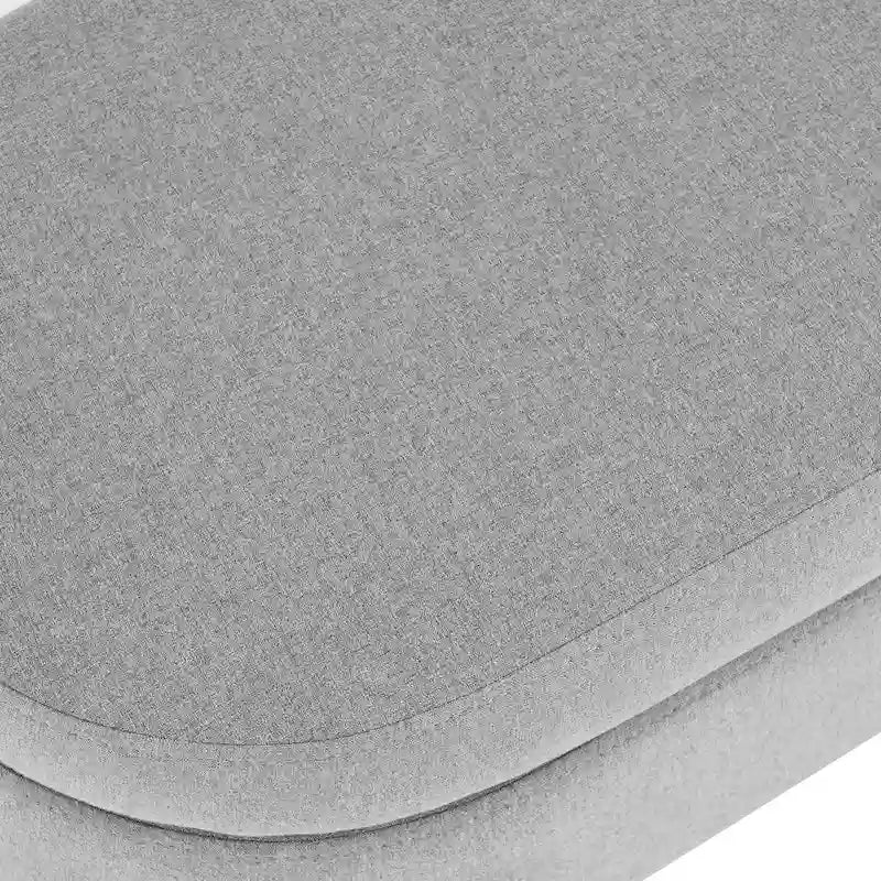 Ottoman Oval Storage Bench,Rubber Wood Legs