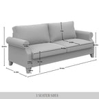 CraftPorch Classic Linen Upholstered Sofa