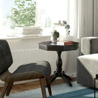 Bern Traditional 24-inch Solid Wood Octagon Side Table by Furniture of America