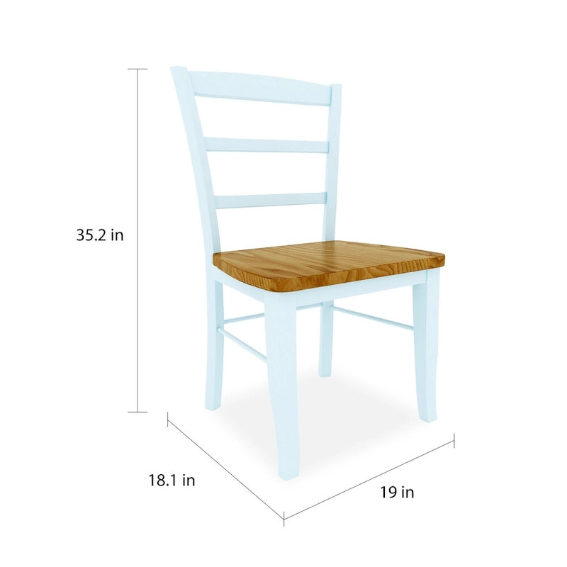 The Gray Barn Moonshine Wood Ladder Dining Chair (Set of 2)