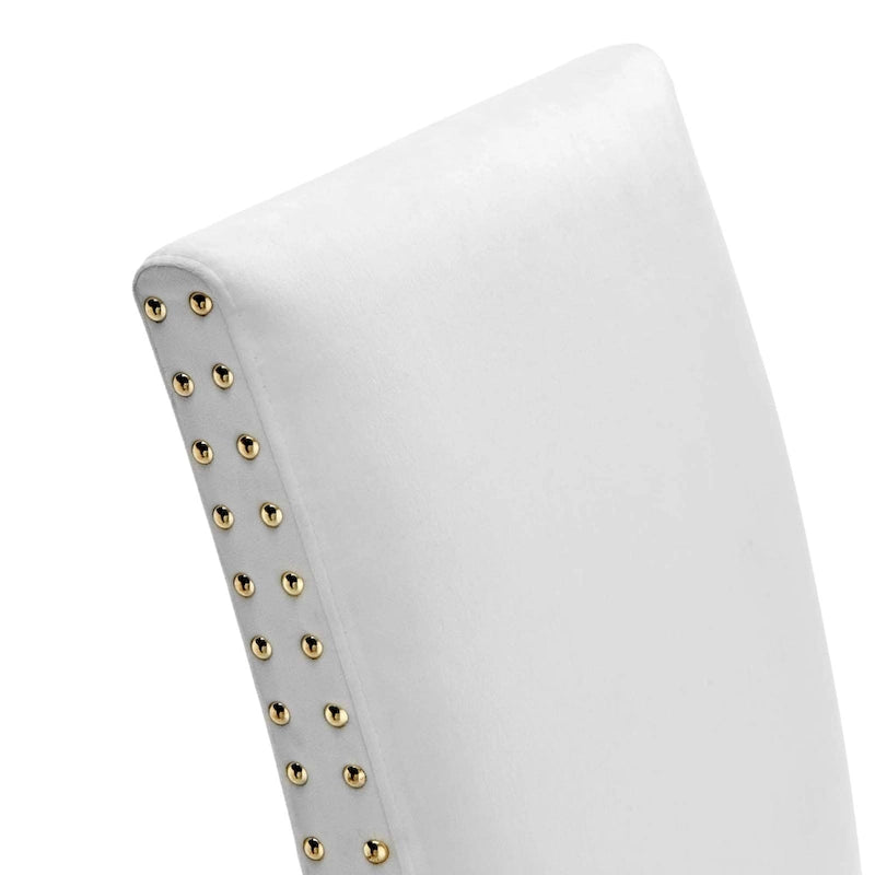 Silver Orchid Lind Velvet Nailhead Trim Dining Side Chairs (Set of 2)