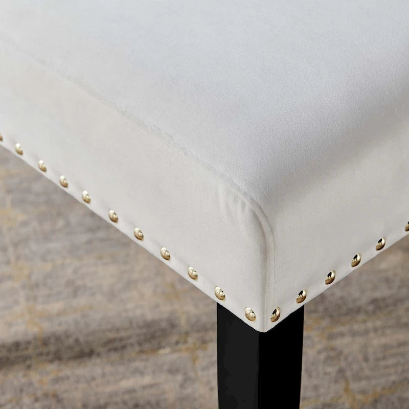 Silver Orchid Lind Velvet Nailhead Trim Dining Side Chairs (Set of 2)