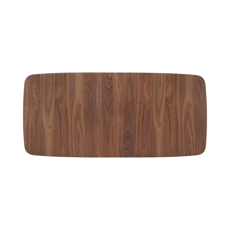 Lana Natural Walnut and Black 9-piece Dining Set with Butterfly Leaf